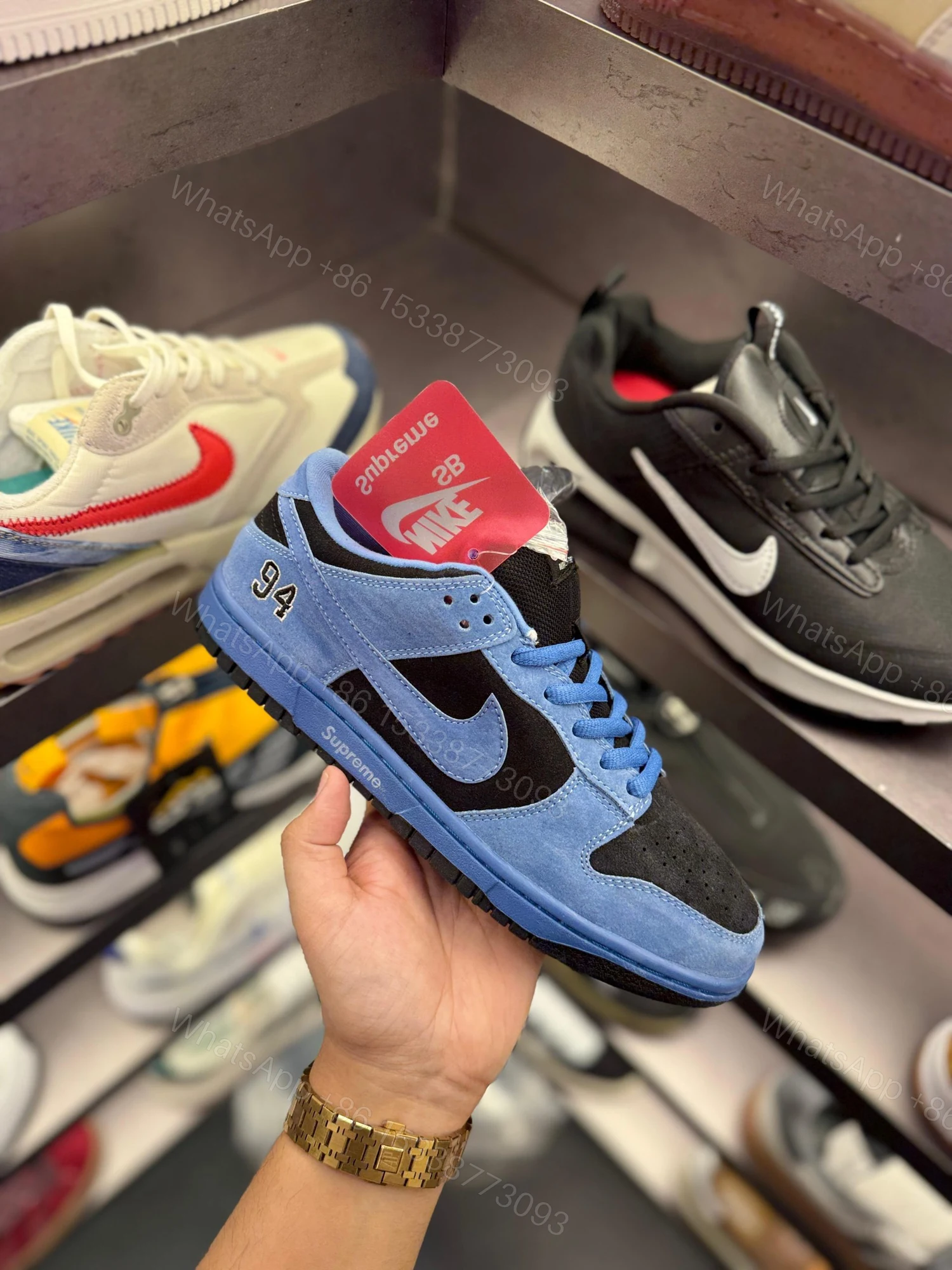 First Copy Nike SB Dunk Supreme 94 Blue Black Ocean Fog Sneakers — view 1