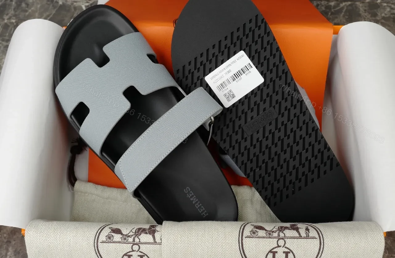 View 3 of Patterned Leather Sandals + Premium Leather + Modern Strap + Interlocking Design + Sandals