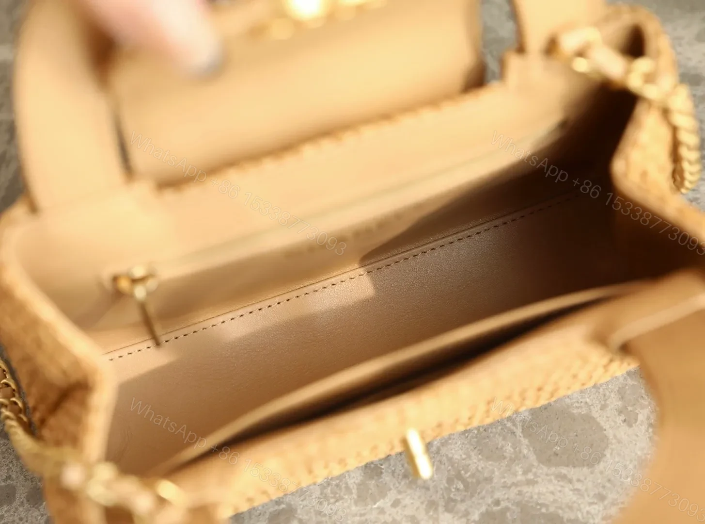View 8 of Chanel Braided Raffia Kelly Flap Bag