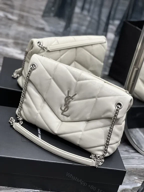 View 4 of Quilted White Shoulder Bag: Luxe Everyday Carriage Bag