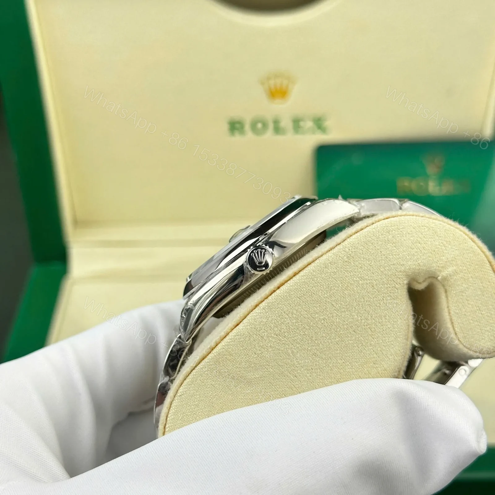 View 3 of Rolex Datejust Rhodium Dial 126300 “Wimbledon” Oyster 41 mm