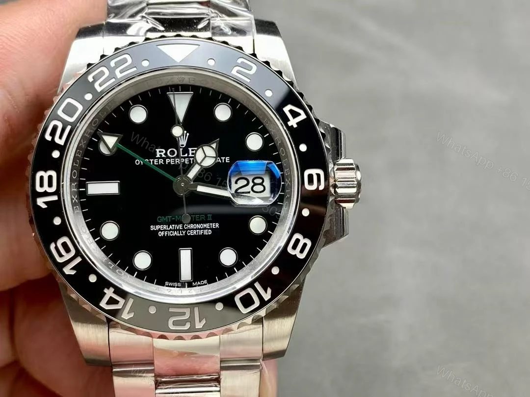 View 2 of Replica Super Clone Rolex GMT Master 2 Silver Black