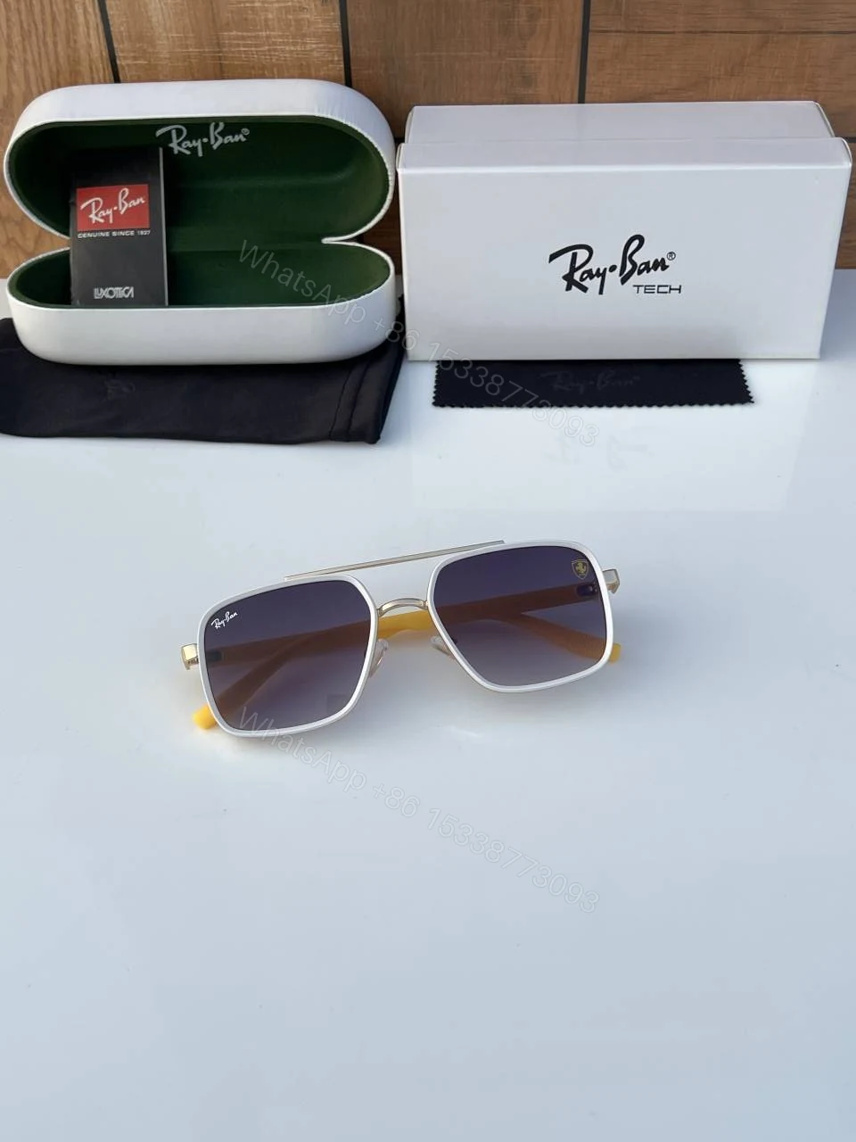 View 2 of First Copy RayBan 8830 Gold Yellow Sunglasses