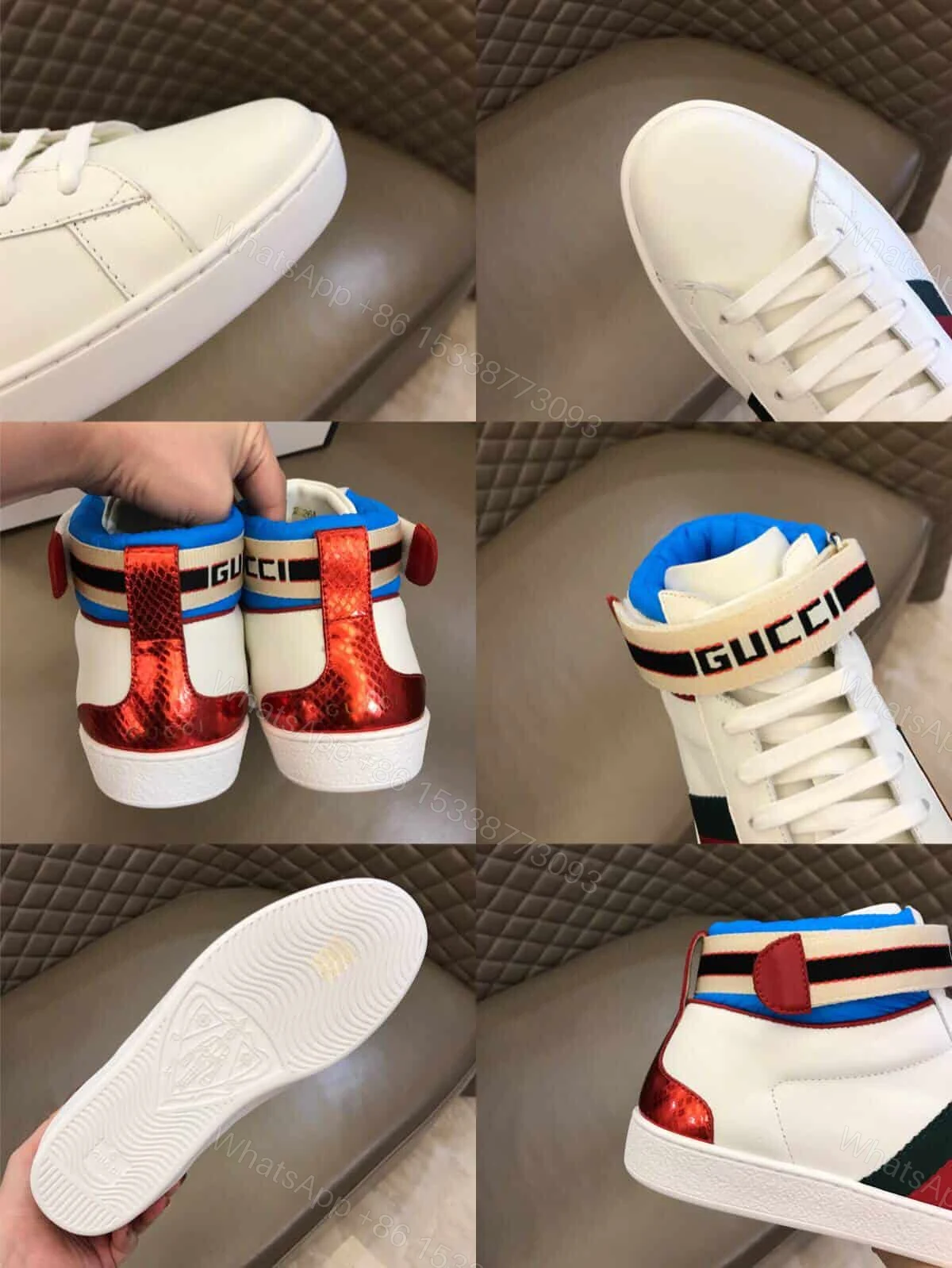 View 3 of GUCCI STRIPE ACE HIGH-TOP SNEAKER – GC51
