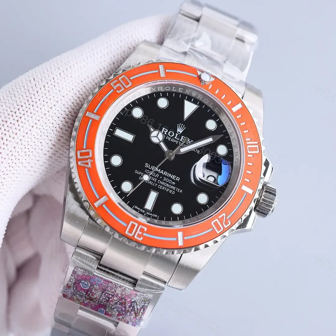 View 3 of Premium Rolex Clean Factory Orange Submariner replica 4oMM B33 Oyster Bracelet Edition RG-CLEAN-SUB-B33-ORANGE-OYSTER