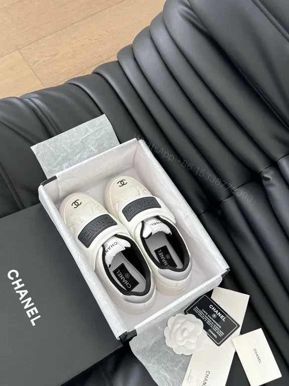 View 7 of Chanel-Inspired Slip-On Sneakers: Velcro Luxe Comfort