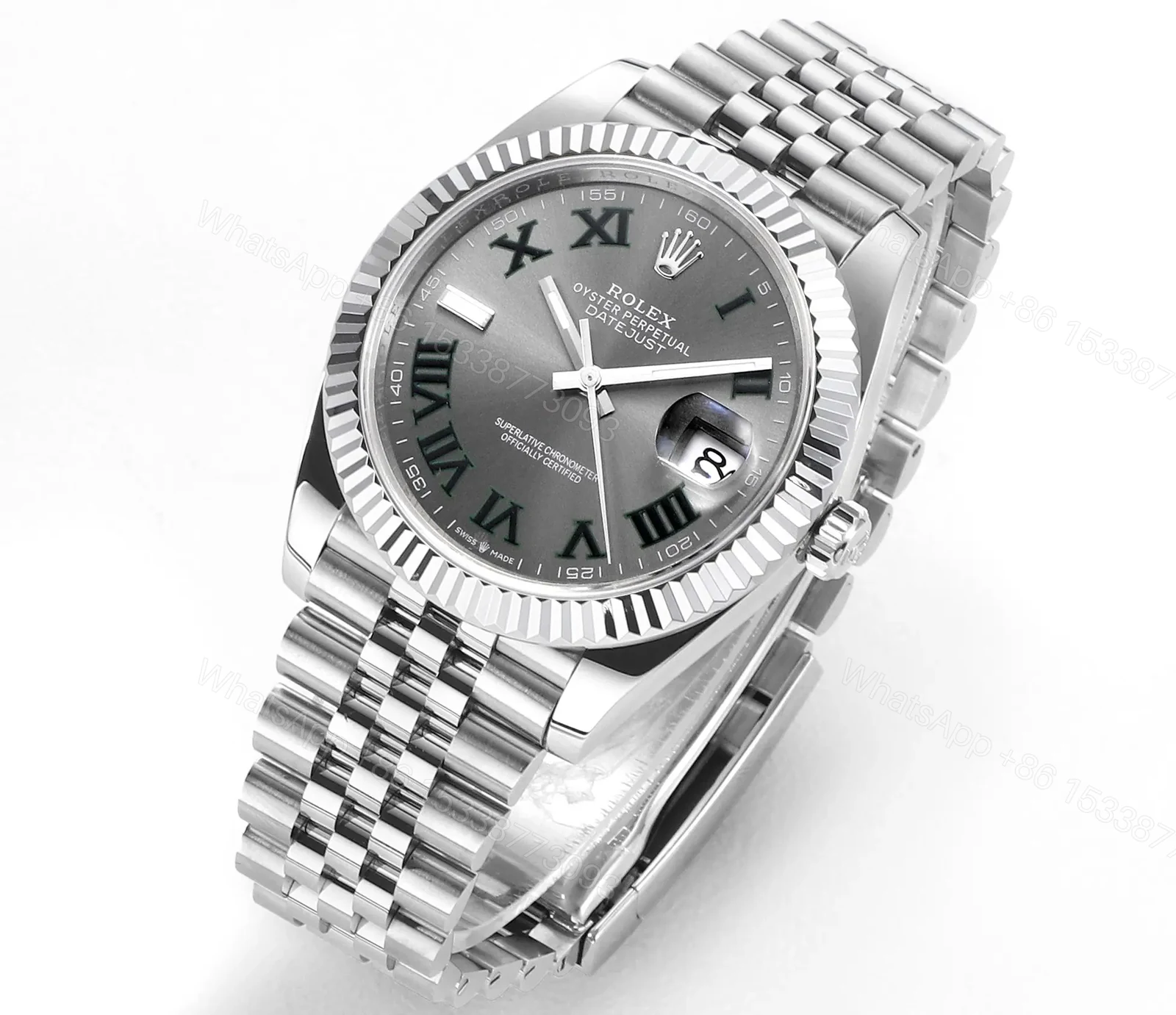 View 2 of BP Factory Clean Factory DDF Classic Silver Rolex Style Watch