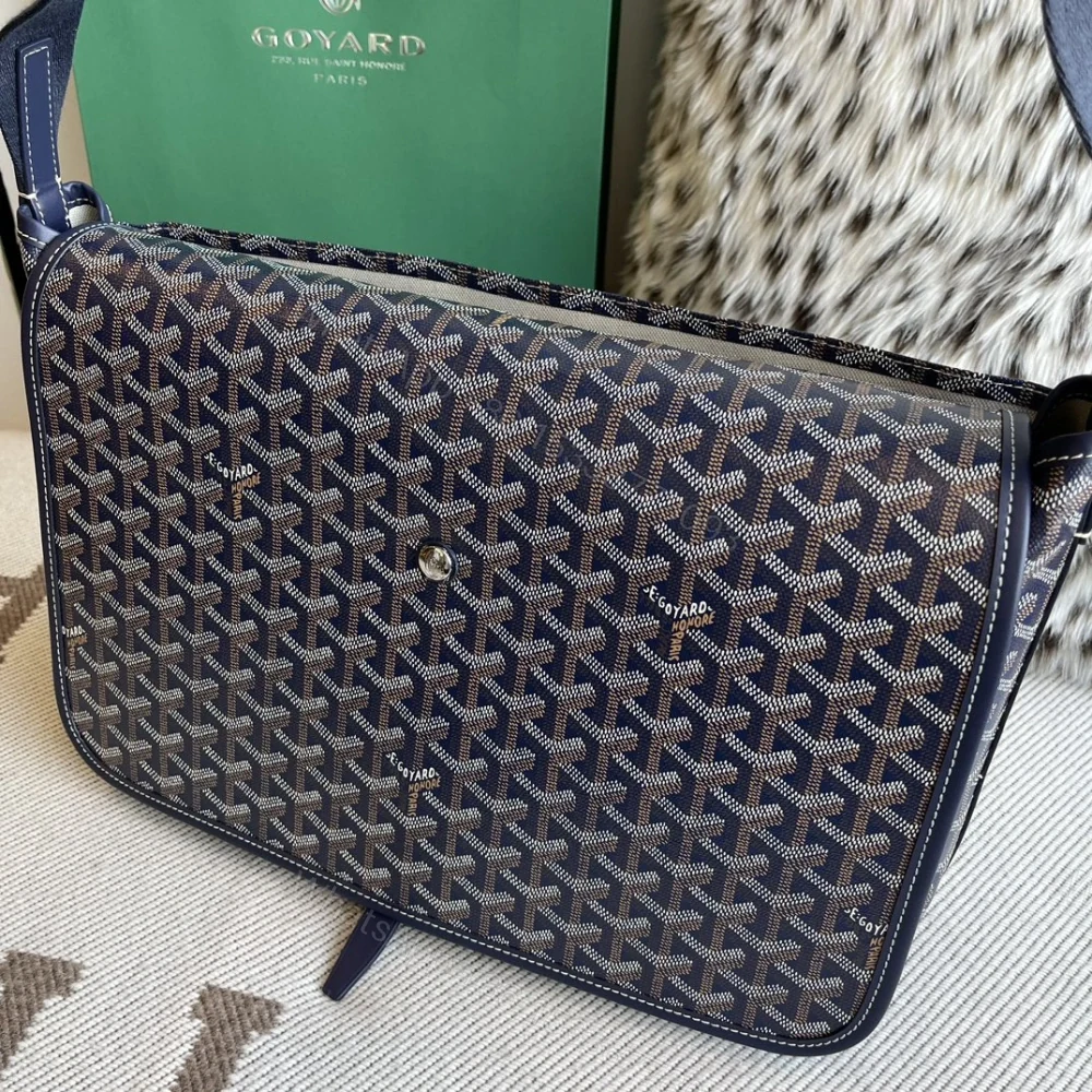 View 9 of 高仿Goyard*Capetien系列CAPETIS郵差包深藍中號免檢版