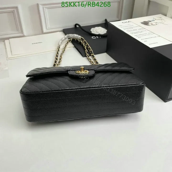 View 15 of Chanel Chevron Caviar Black Double Flap Bag RB4321 – Exquisite Craftsmanship Details