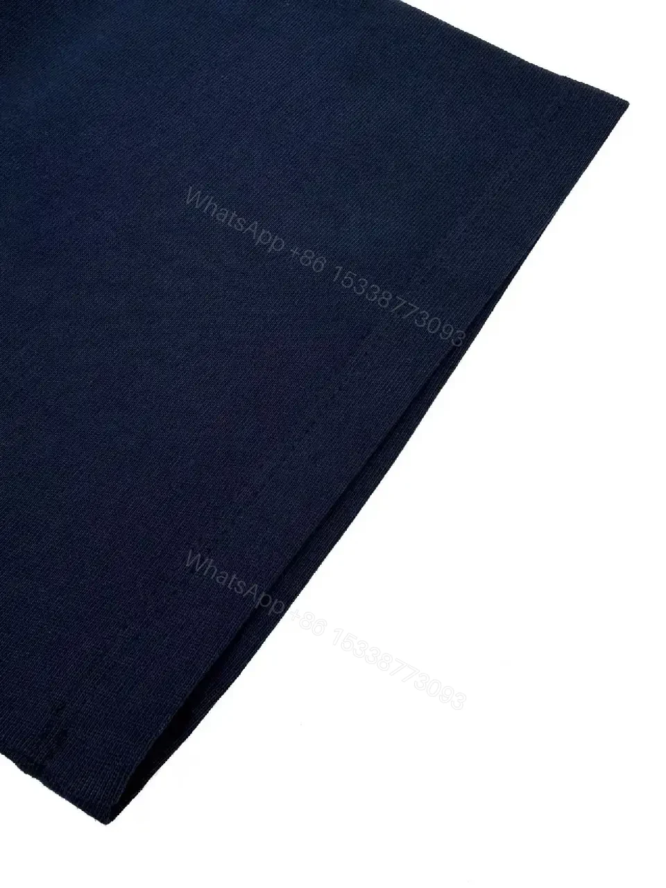 View 4 of Navy Cotton T-Shirt Casual Logo Tee Classic Fit Tee