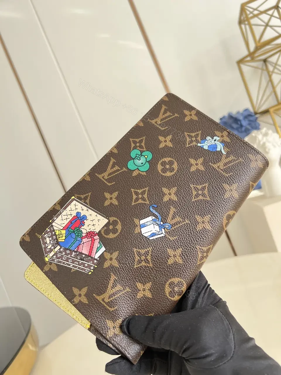 View 2 of Monogram Canvas Wallet: Playful Illustrated Chic Wallet