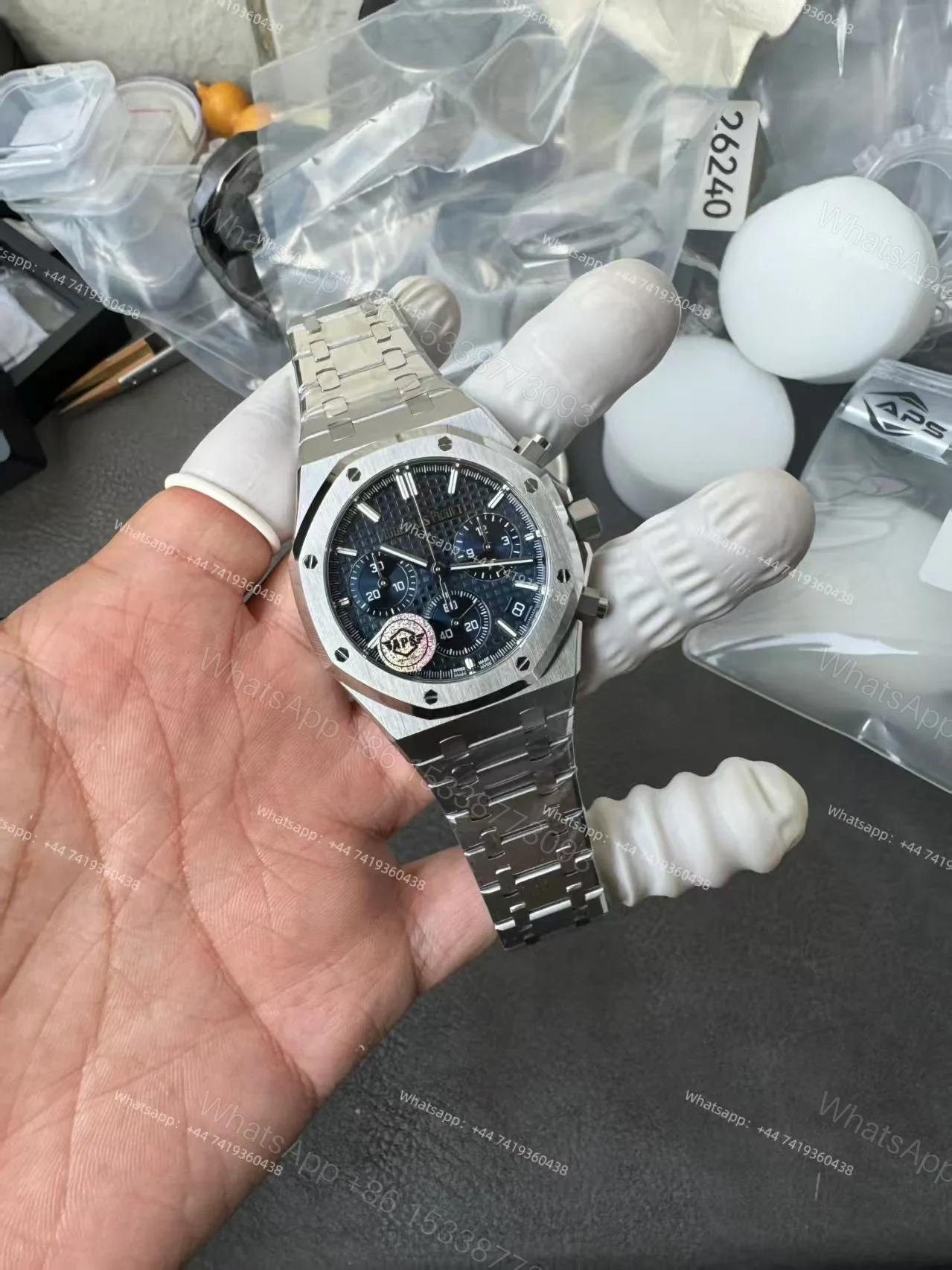 View 11 of Audemars Piguet Super Clone Royal Oak Blue Dial 26240 Chronograph 41mm Cal.4401