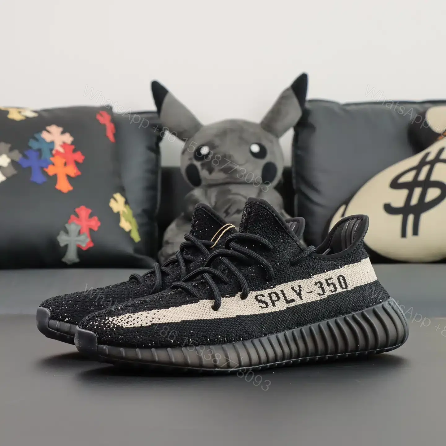 View 9 of Adidas Yeezy Boost 350 V2 Core Black White Reps