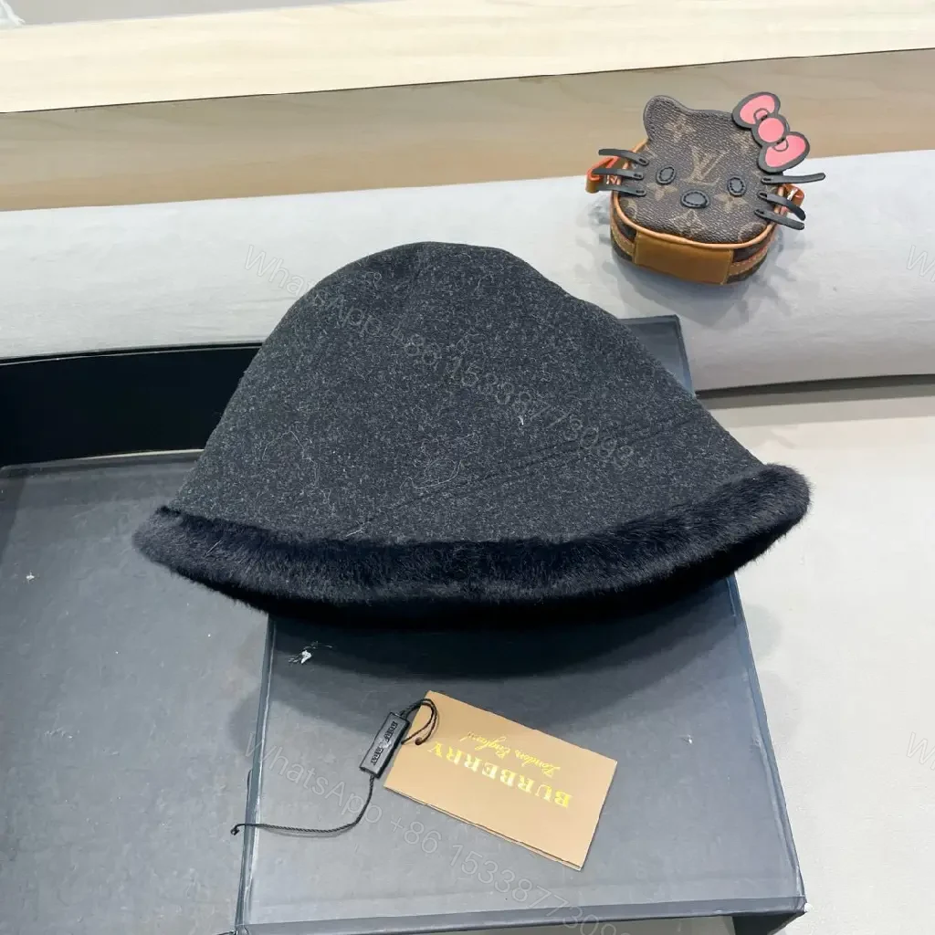 View 9 of Charcoal Wool Bucket Hat: Modern Luxury, Textured Comfort