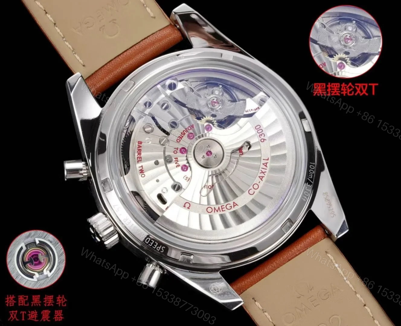 View 5 of Omega Speedmaster 57 White Replica Brown Leather Strap 42MM Premium 331.12.42.51.02.002