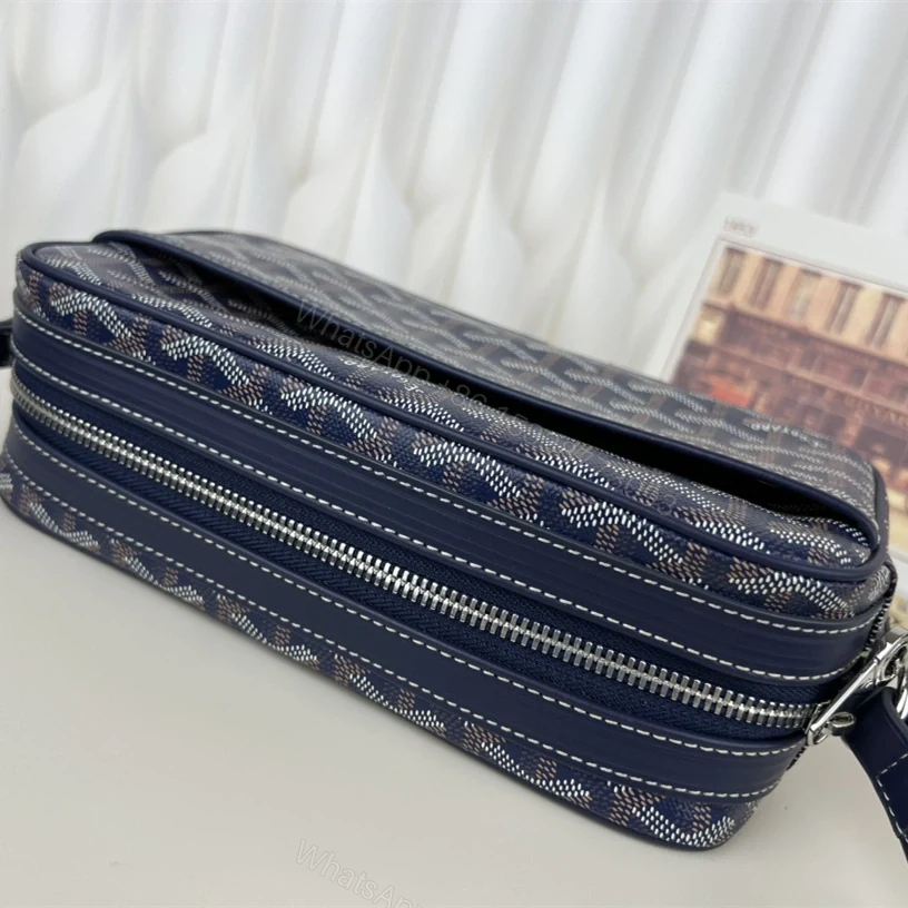 View 9 of 高仿Goyard*CAPVEP7相機郵差包深藍小號免檢版