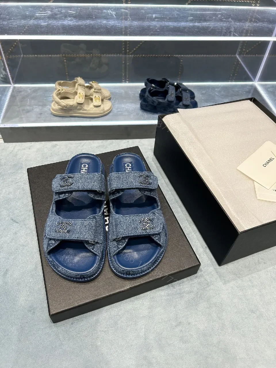 View 5 of Denim-Accent Sandals: Effortless Day-to-Night Comfort