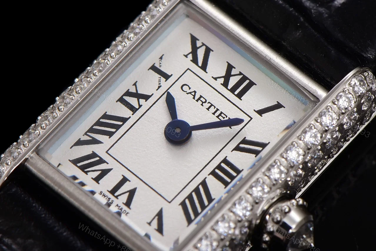 View 5 of Cartier Tank Must Small Quartz Stainless Steel Diamond Silver W4TA0016