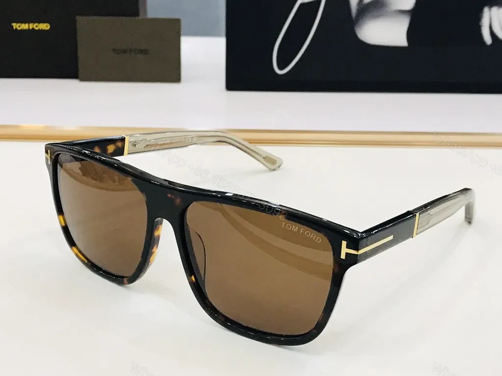 Bold Modern Shield Sunglasses â€“ Tom Ford Black Acetate — view 1