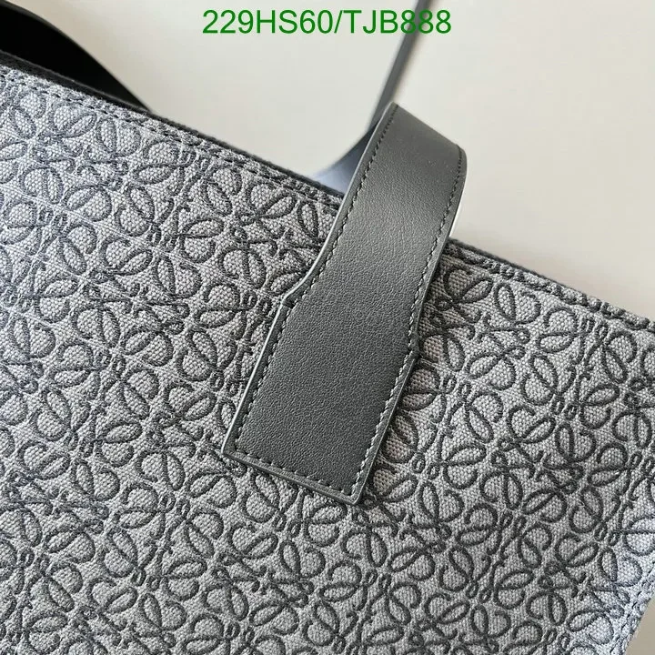 View 8 of Loewe Dark Grey Black Canvas and Cowhide Horizontal Tote IO955
