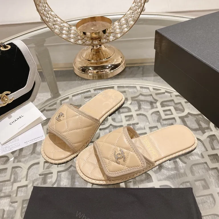 Quilted Slides with Chanel Motif â€“ Luxury Everyday Comfort — view 3