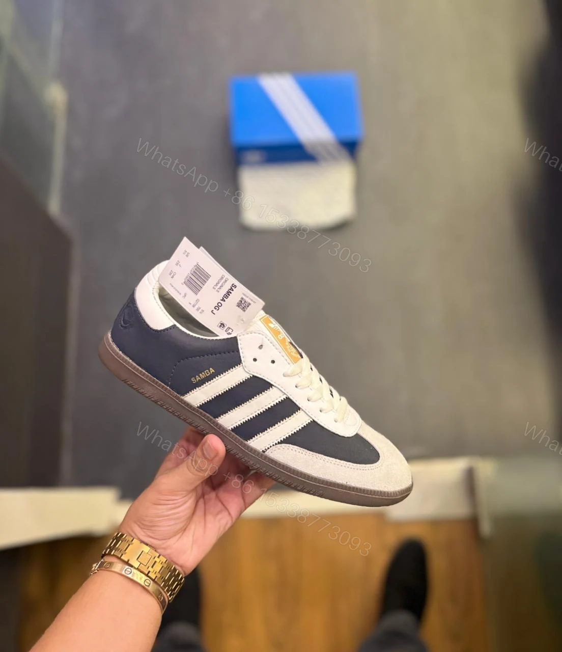 View 7 of FIRST COPY ADIDAS ORIGINALS SAMBA NAVY WHITE