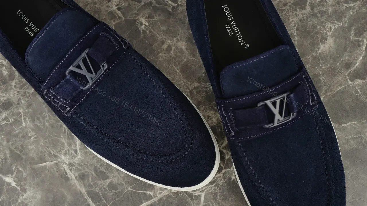 View 5 of Navy Suede Driver + Luxury-Luxe Band + Slip-On