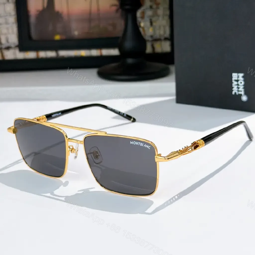 View 10 of Gunmetal Minimalist Sunglasses, Polarized, Modern Square Frame