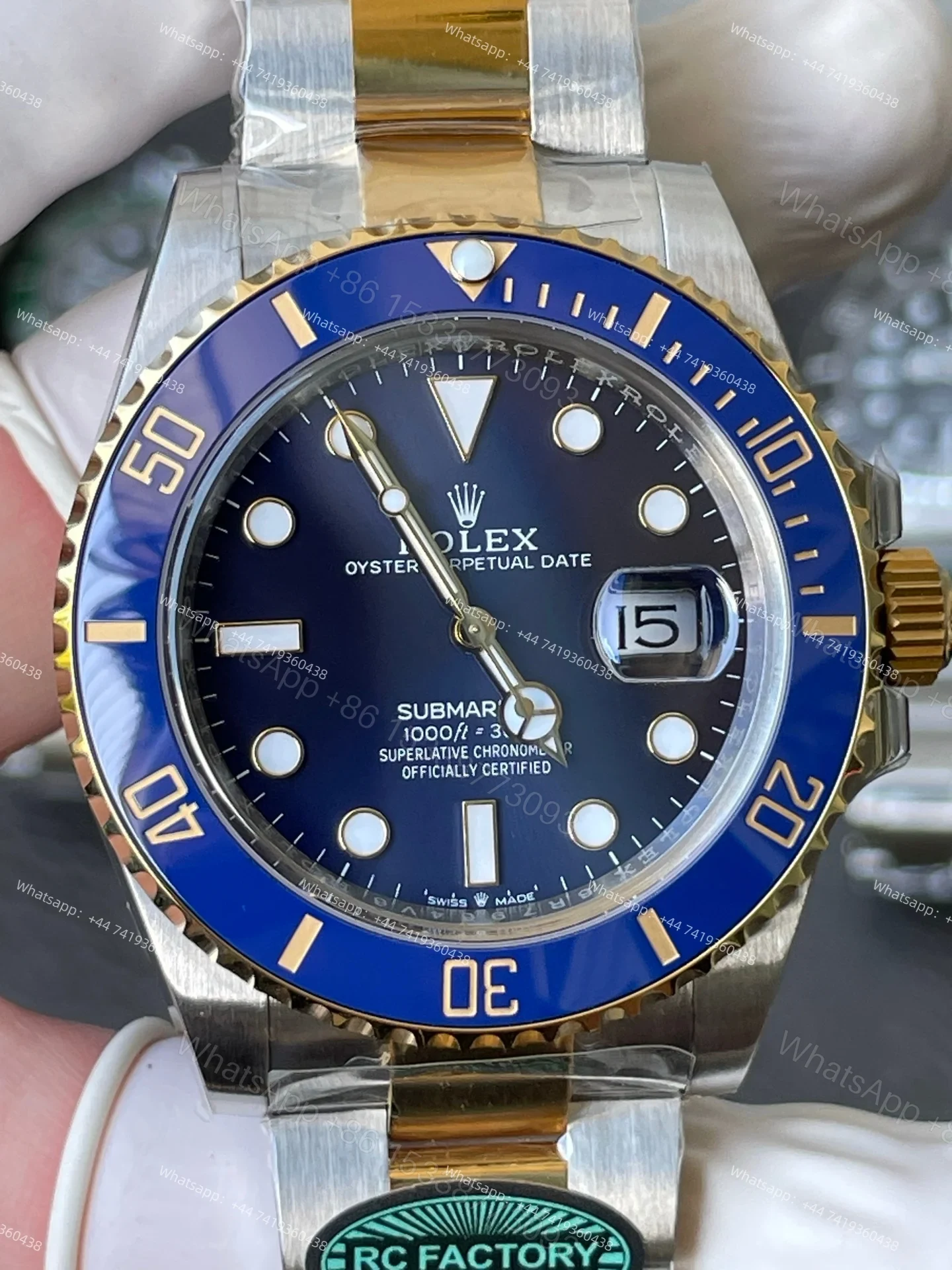View 7 of Rolex Super Clone Watches 1:1 Bluesy Submariner 126613LB VS3235 Movement 41mm V2 Weighted