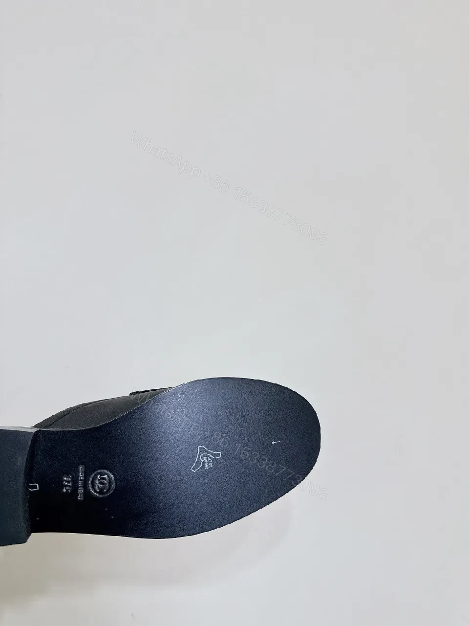 View 8 of Black Leather Slides - Chic, Designer-Inspired, Cushioned Comfort