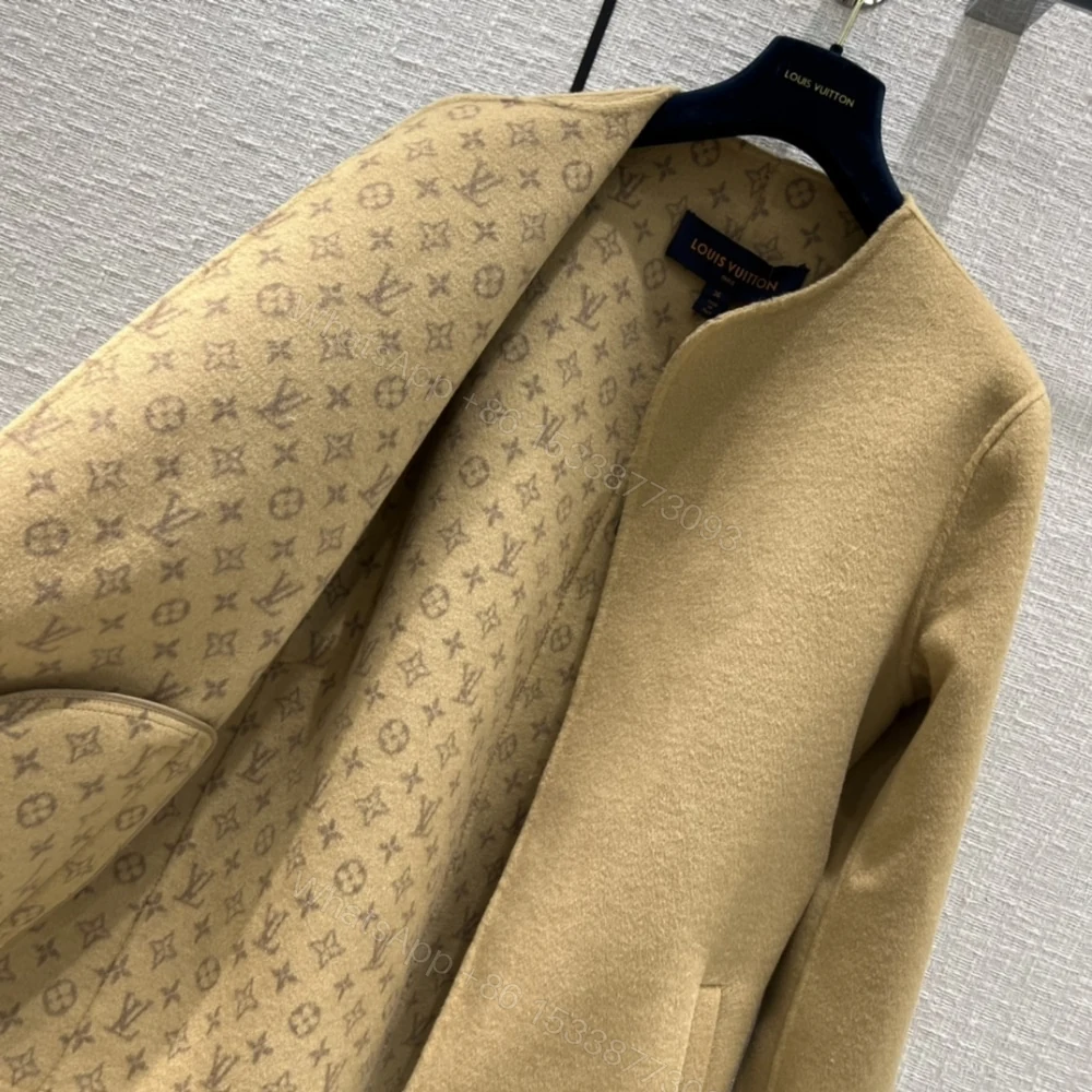 View 4 of Louis Vuitton Signature Short Double Face Wrap Coat 1AA8T0