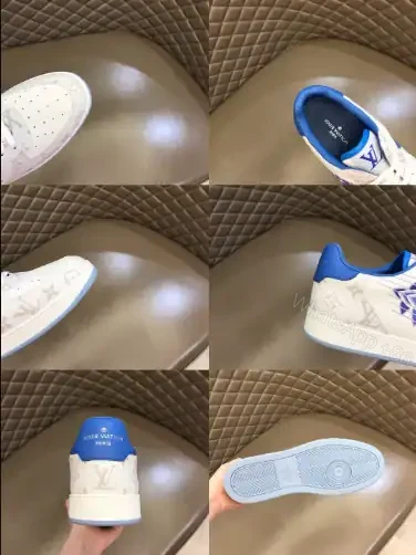 View 7 of LOUIS VUITTON RIVOLI SNEAKERS IN WHITE CALF LEATHER AND MONOGRAM CANVAS – LSVT367