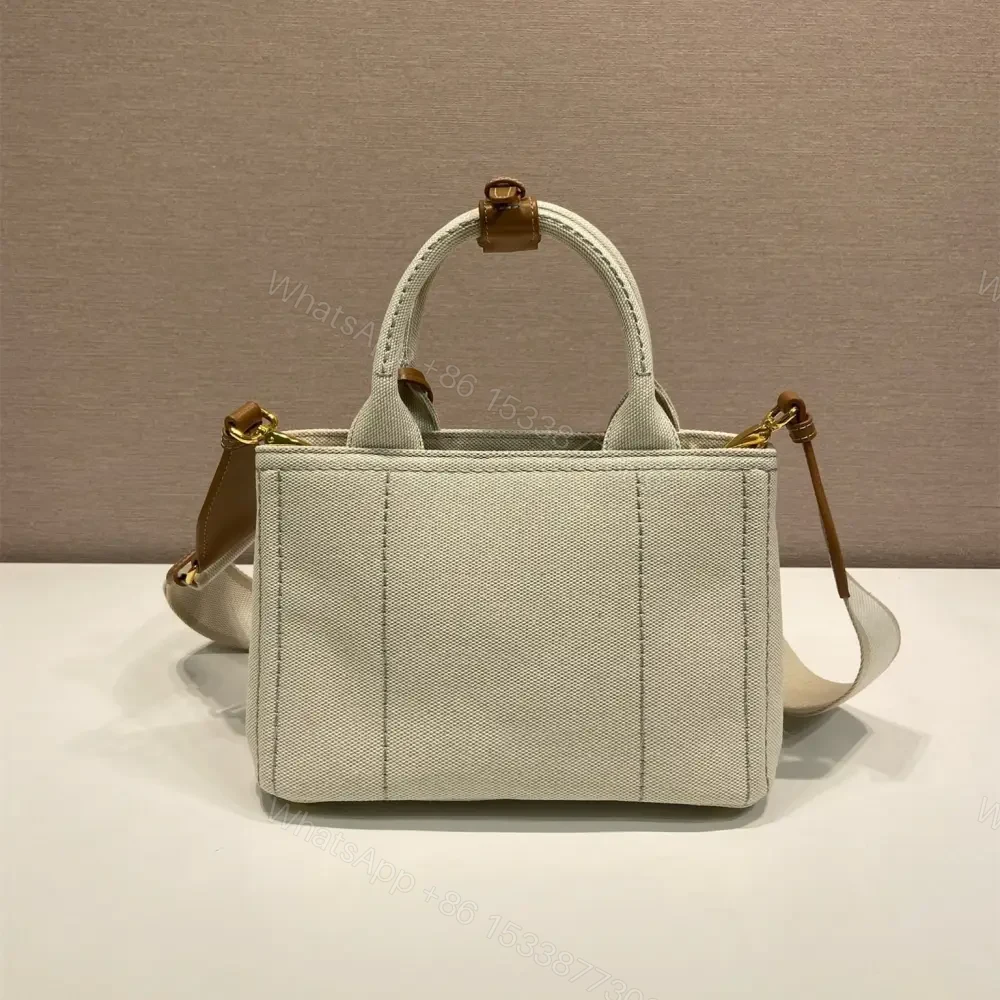 View 2 of 高仿Prada*1BA038刺繡徽標Tote手袋白色Mini免檢版