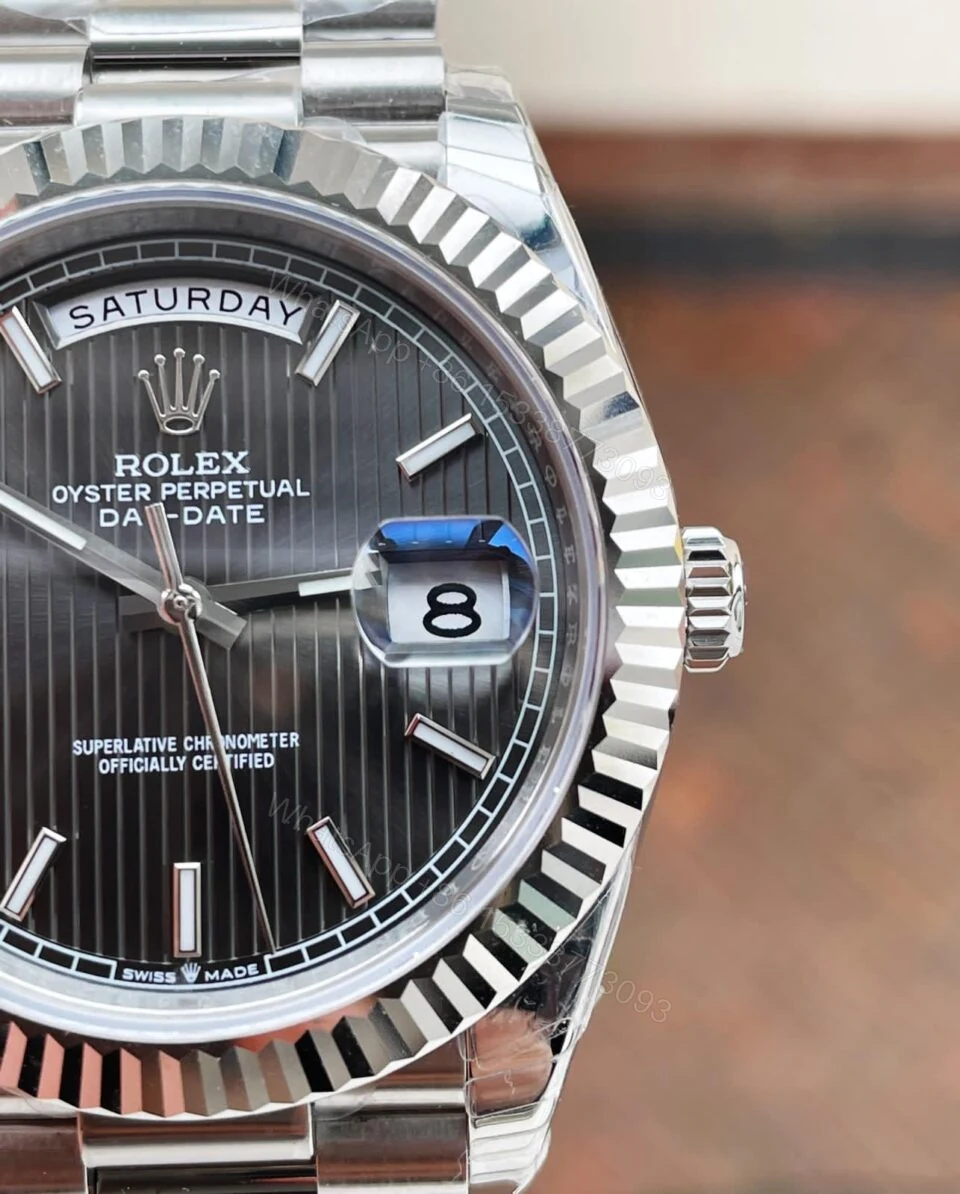 View 2 of EWF Factory SS 1:1 Rolex Day Date II 228239 Best Edition Black Dial A3255
