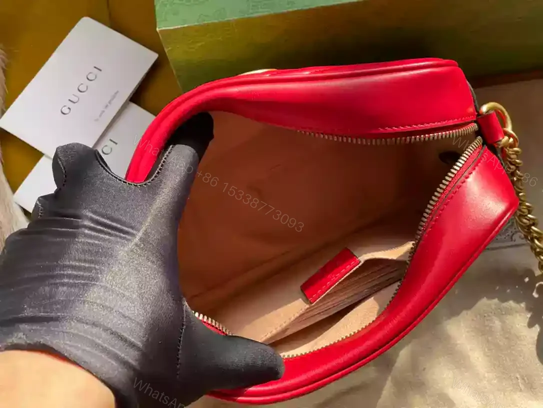 View 9 of GG MARMONT MATELASSÉ SMALL SHOULDER BAG – GBC091