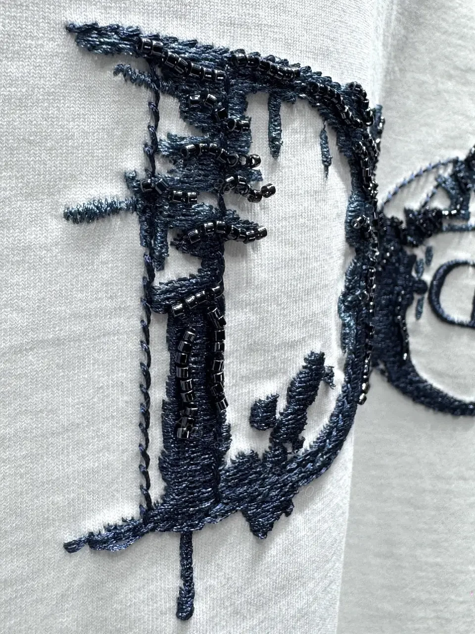 View 3 of Casual Luxe Embroidered Tee - Premium Cotton, Relaxed Fit, Logo Accent