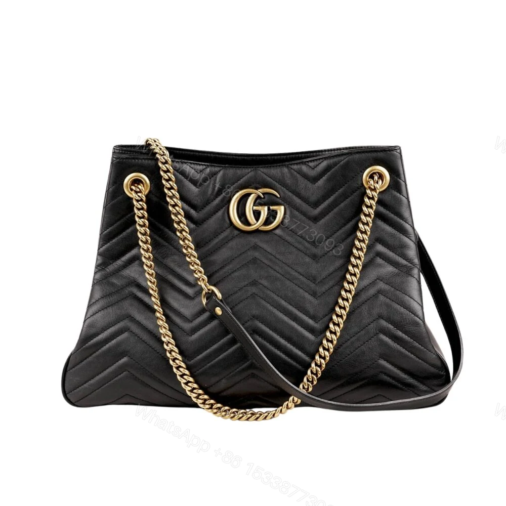 Gucci GG Marmont Shoulder Bag Black 32Cm 453569 DRW1T 1000 — view 1