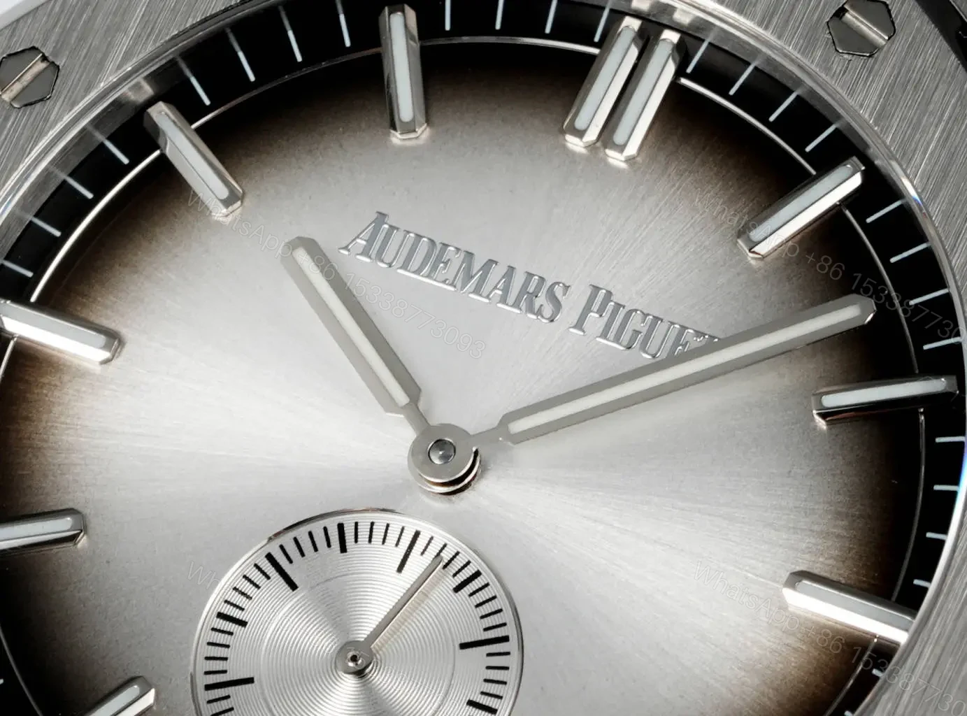 View 9 of Audemars Piguet Royal Oak 26591IP Series Men’s Watch – Silver Stainless Steel with Gradient Grey Dial