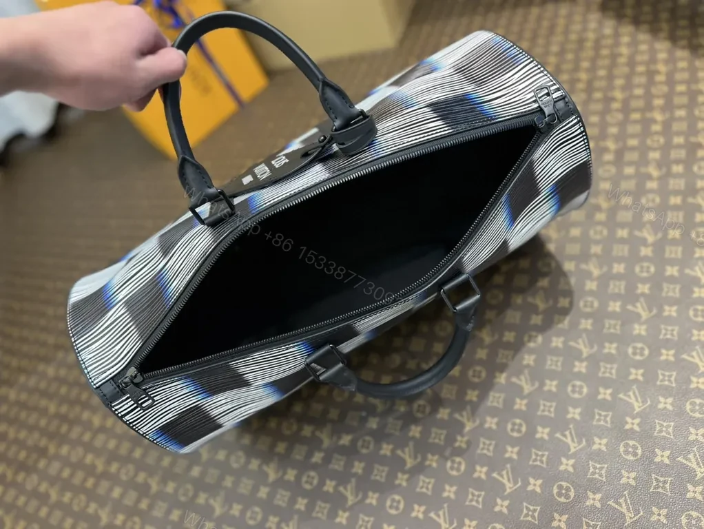 View 5 of Louis Vuitton-Inspired Duffel: Premium Coated Canvas Carryall