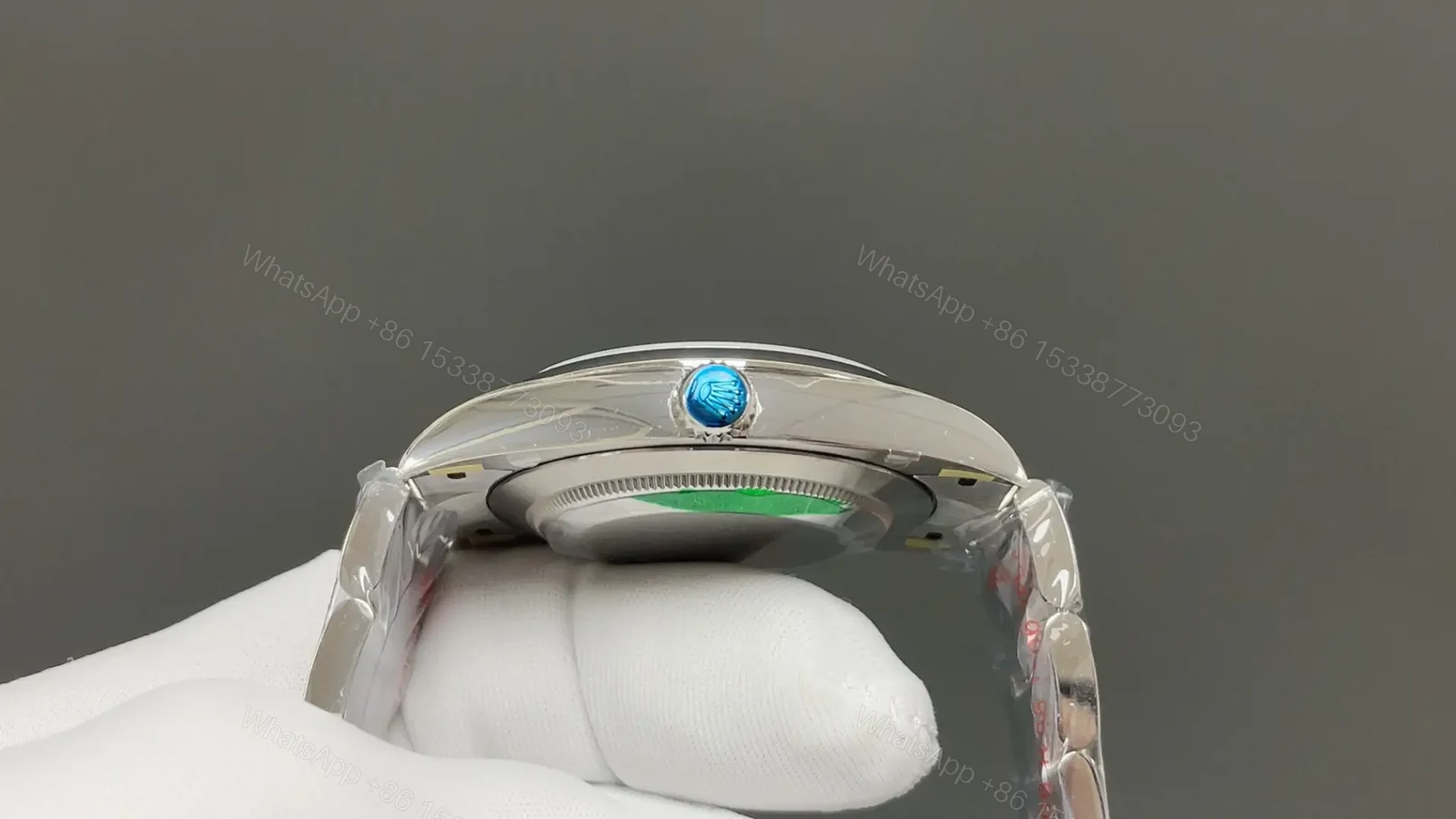 View 4 of Rolex Oyster Perpetual 41 124300 Turquoise Dial Watch 124300-006