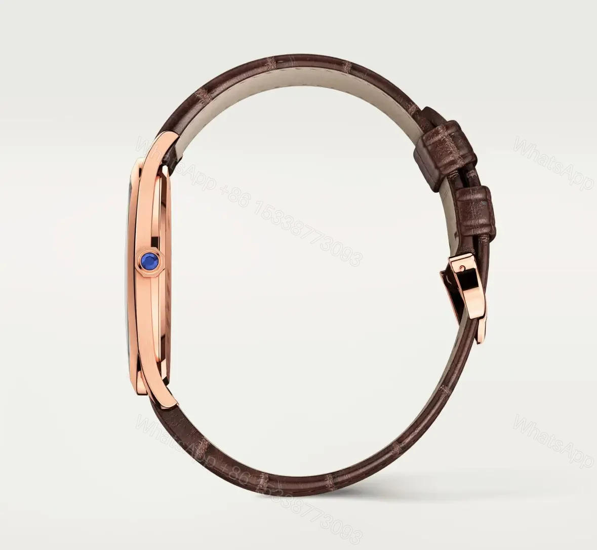 View 2 of Cartier Drive Rose Gold Replica Mens Watch, WGNM0003