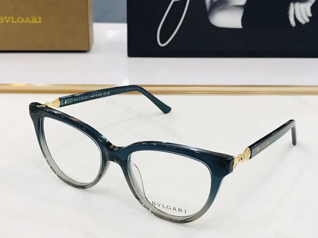 View 6 of Bold BVLGARI Cat-Eye Eyewear: Two-Tone Luxury Frames
