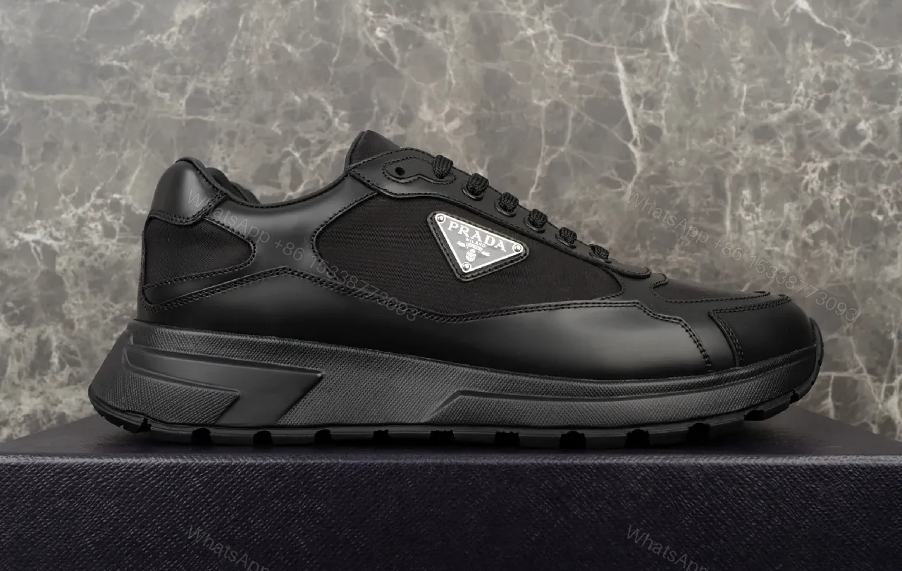 View 5 of All-Black Leather Sneakers: Luxe Everyday City Trainers