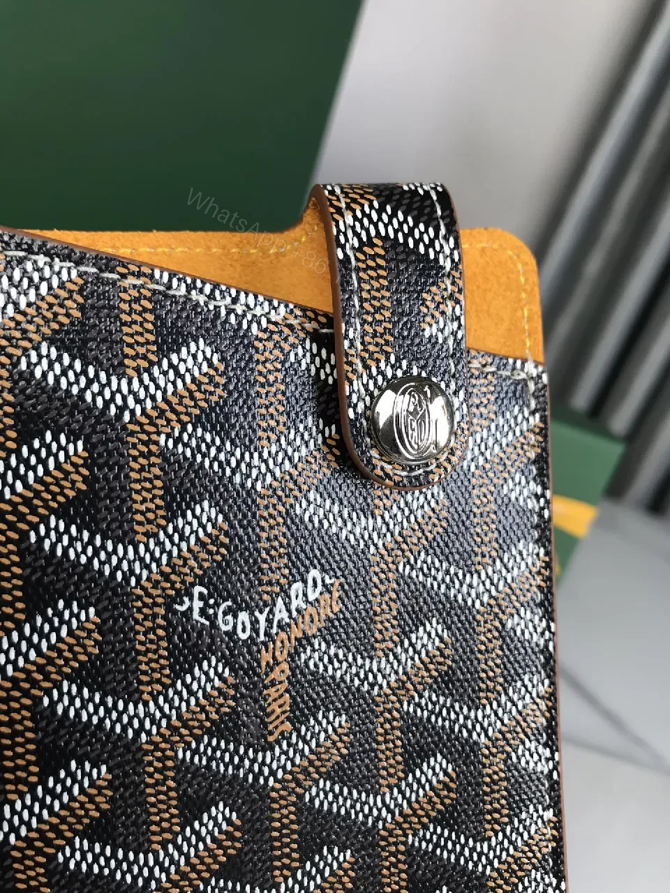 View 6 of Signature Cardholder Organizer: Monogram Canvas Case, Leather Trim, Slim