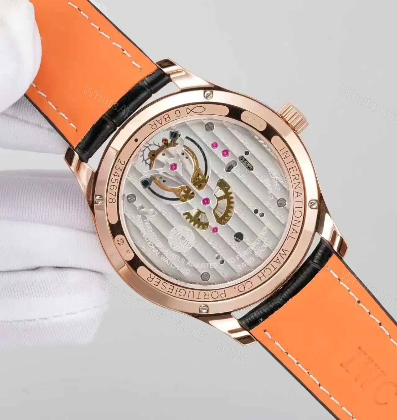 View 8 of IWC Portugieser Hand-Wound Tourbillon Armor Gold / Silver IW5458-01