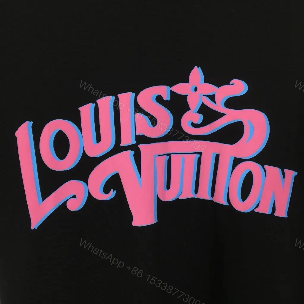 View 6 of Bold Graphic Tee Black + Cotton Blend + Streetwear + LV-inspired Logo + T-Shirt