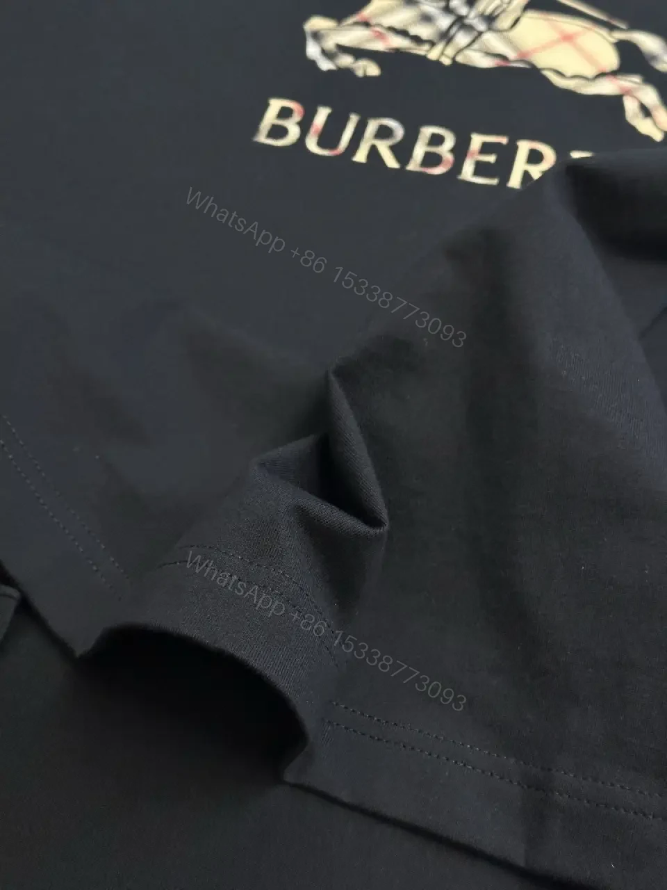 View 5 of Black Heavyweight Cotton Graphic Tee, Relaxed Fit, Bold Crest