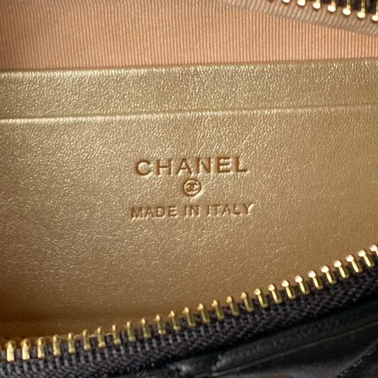 View 4 of Chanel-Inspired Quilted Leather Mini Bag with Gold Chain