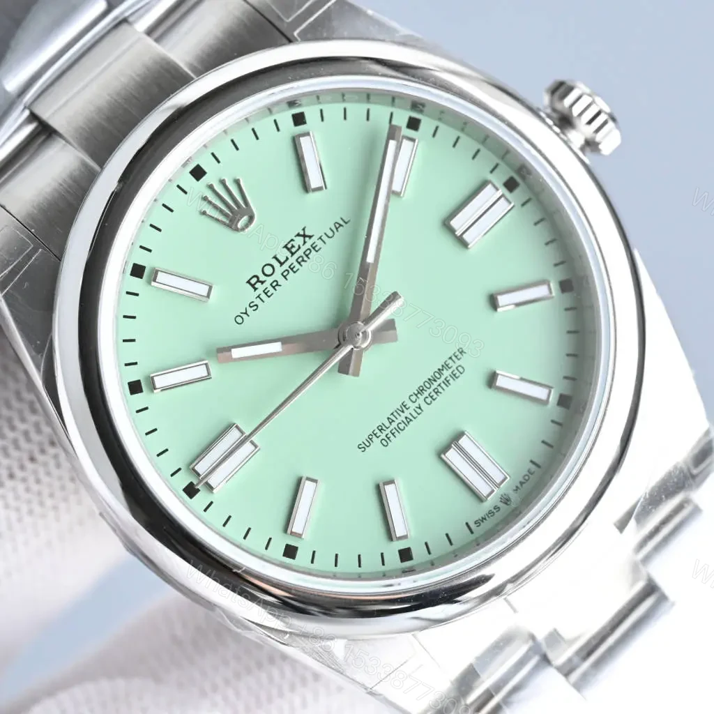 View 2 of Rolex Oyster Perpetual 41 Stainless Steel Pistachio 134300-0006