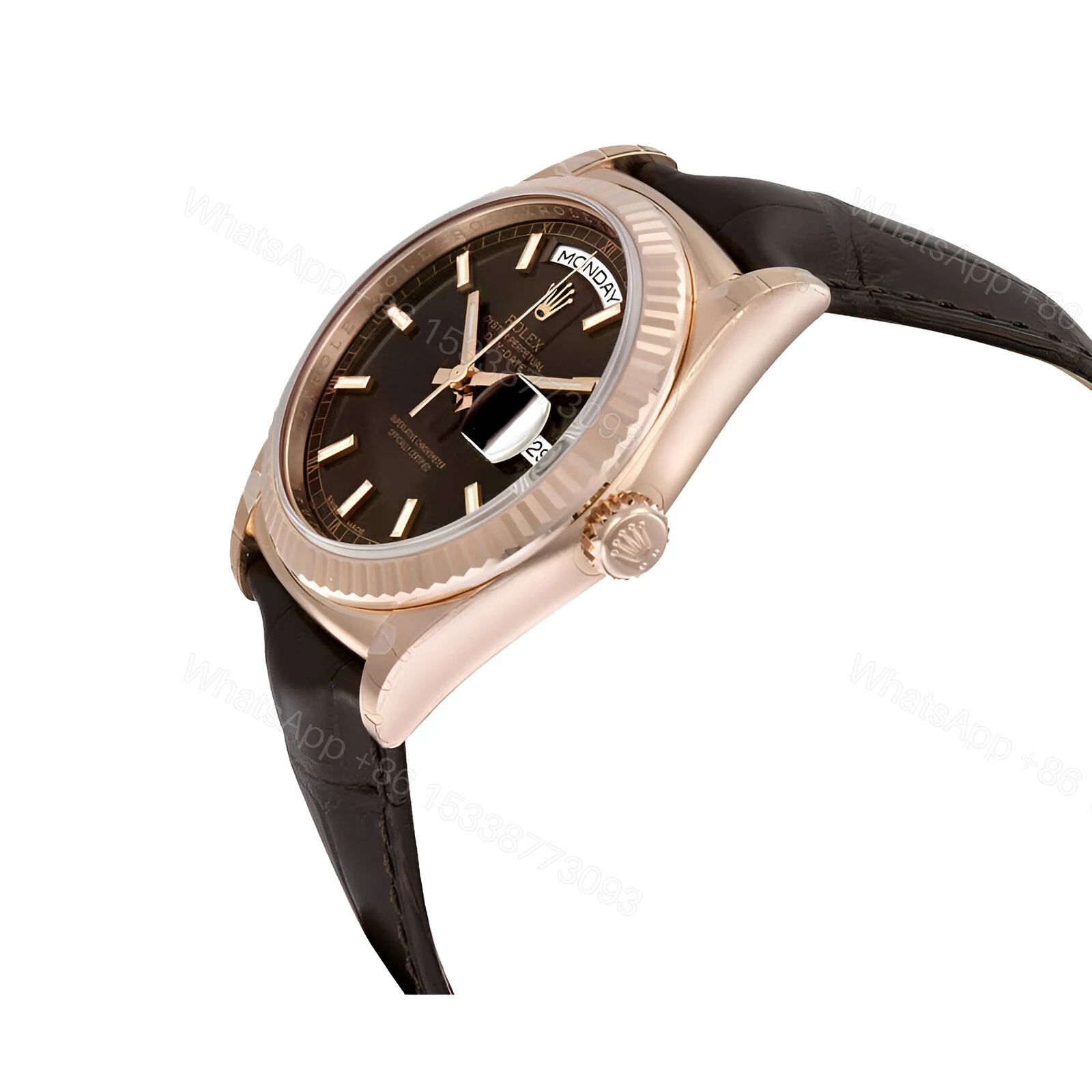 View 3 of Rolex Day-Date 118135 V5 Brown Dial Replica